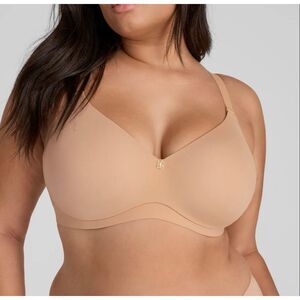 Honeylove 36F CloudEmbrace Wireless Contour T-Shirt Bra Sand Padded Comfort NEW